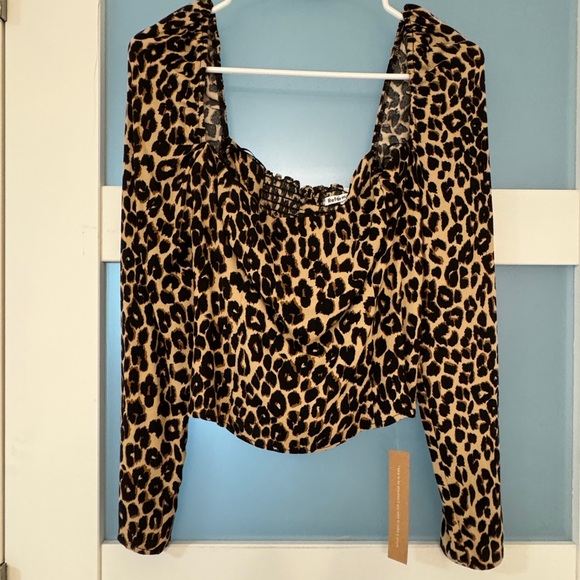Reformation - Demi Top - Leo (Animal Print) - Size 6 - NWT - Picture 4 of 5